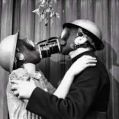 Gas Mask Kiss, London December 1940